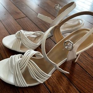 Stuart Weitzman white sandals never worn